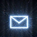 Stylized email icon with glowing elements