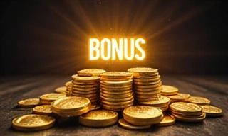 Virtual coin stack with a bonus icon